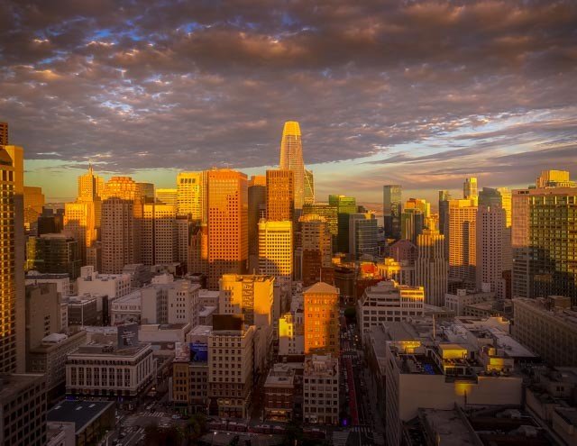 Golden Hour Over the Skyline
